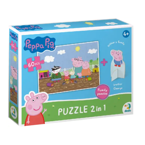 Puzzle Świnka Peppa 60 el. z figurką 200122